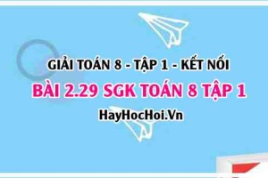 Bài 2.29 SGK Toán 8 tập 1 Kết nối tri thức